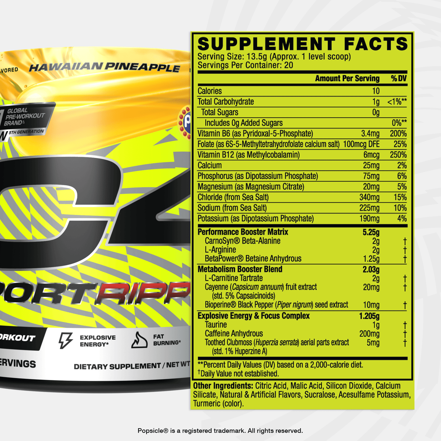 C4 Sport Ripped™ x Popsicle Pre Workout Powder