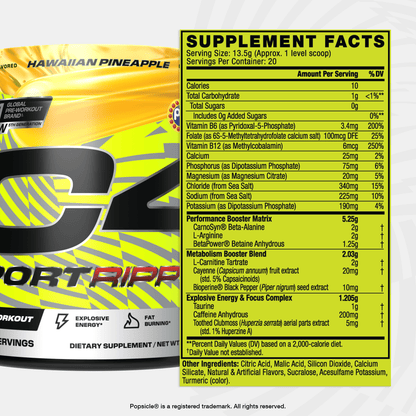 C4 Sport Ripped™ x Popsicle Pre Workout Powder